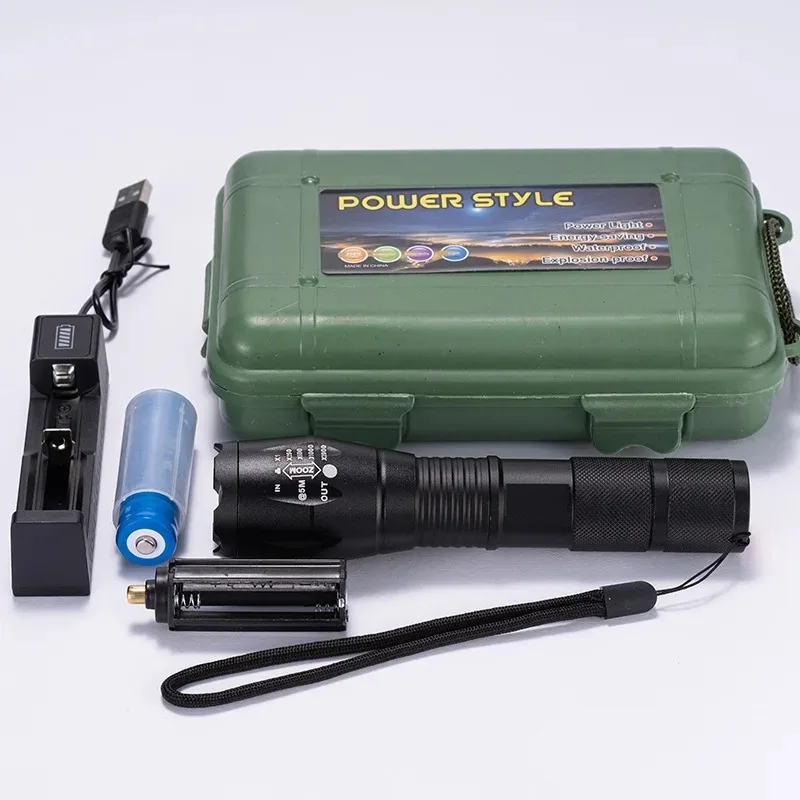 Aluminum alloy T6 flashlight strong illumination jade purple light 395nm UV banknote inspection lamp