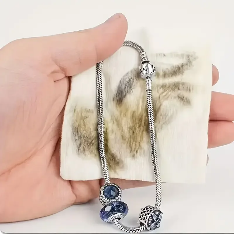 

10 шт. золотая и серебряная салфетка для полировки ювелирных изделий, подходящая для колец, ожерелий, браслетов, чистящей, антиокислительной полировальной ткани