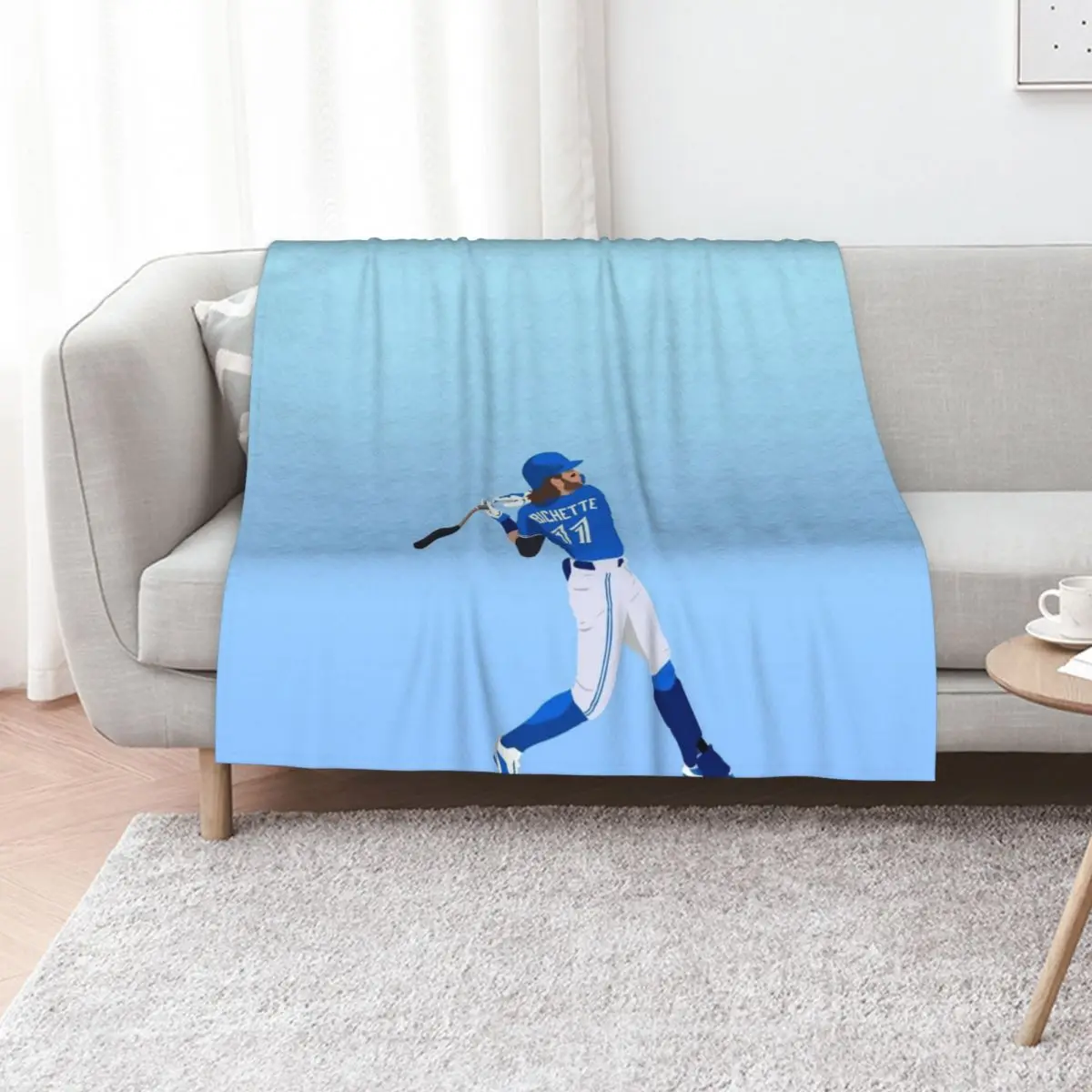 

Bo Bichette Minimalist Throw Blanket Multi-Purpose Decorative Beds Flannel Fabric warm for winter Blankets