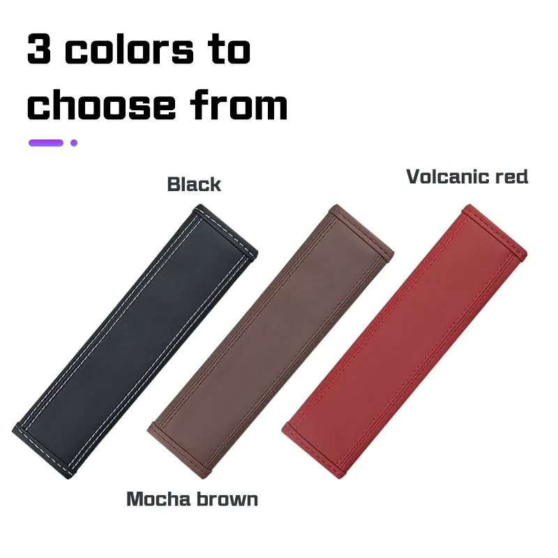 자동차 스타일링 2피스 가죽 자동차 안전벨트 어깨 보호대 액세서리 보호 패드 자동차 인테리어 액세서리