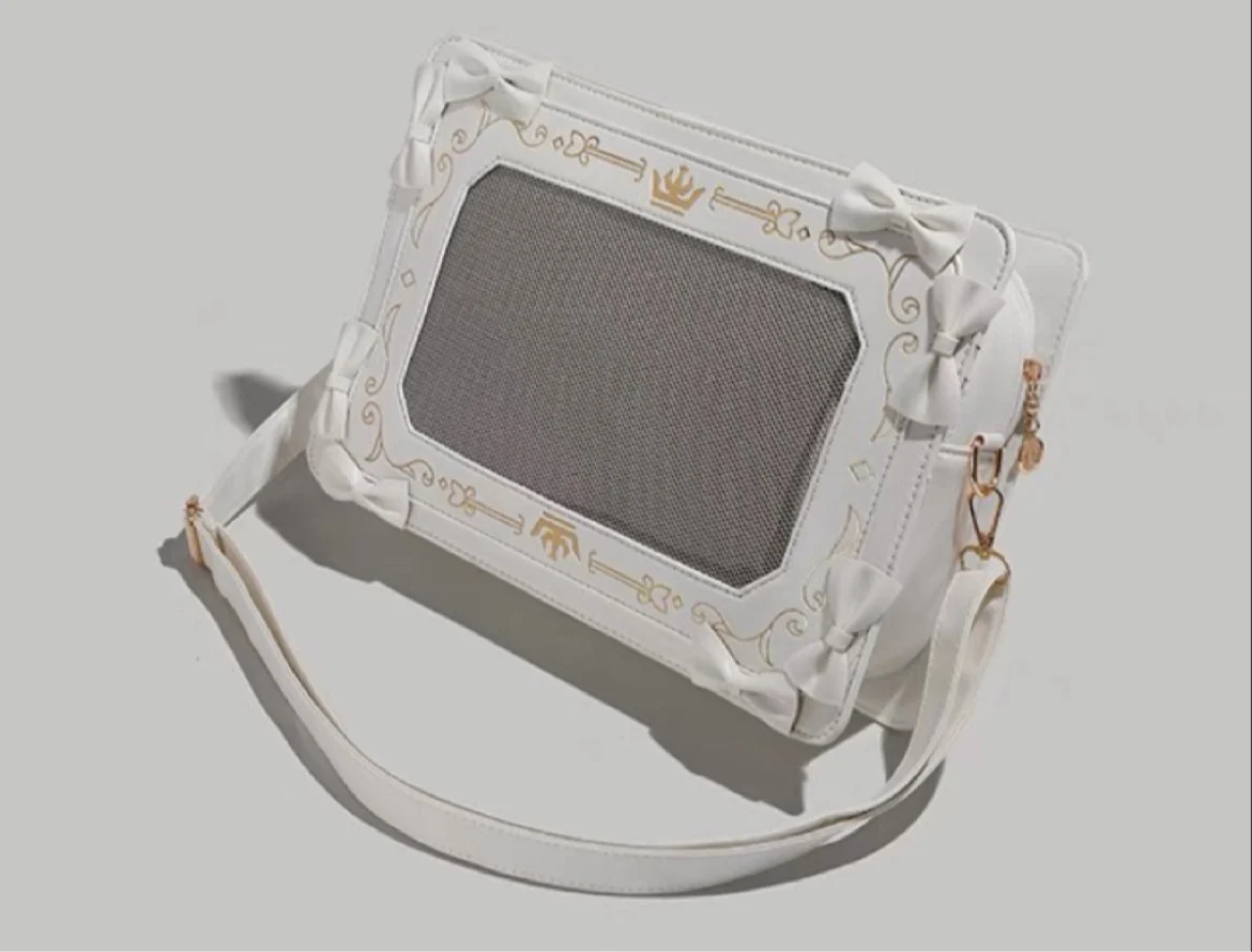 Original Photo Frame Pain Bag Shoulder Crossbody Bag Girl Multifunctional Retro Transparent Bag Lolita Daily Matching