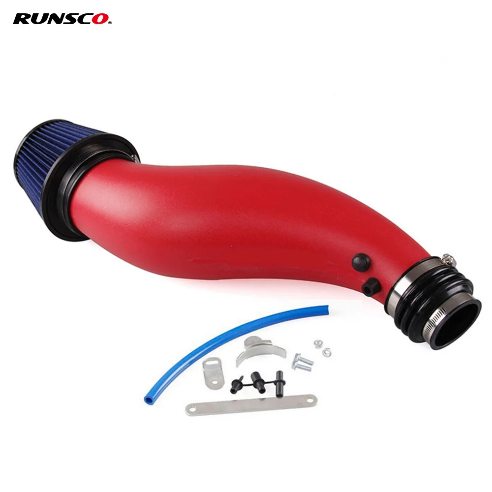 Car Air Intake Pipe For Honda Civic 92-00 EK EG Air Filter Intake Pipe Black Red Blue Real Carbon