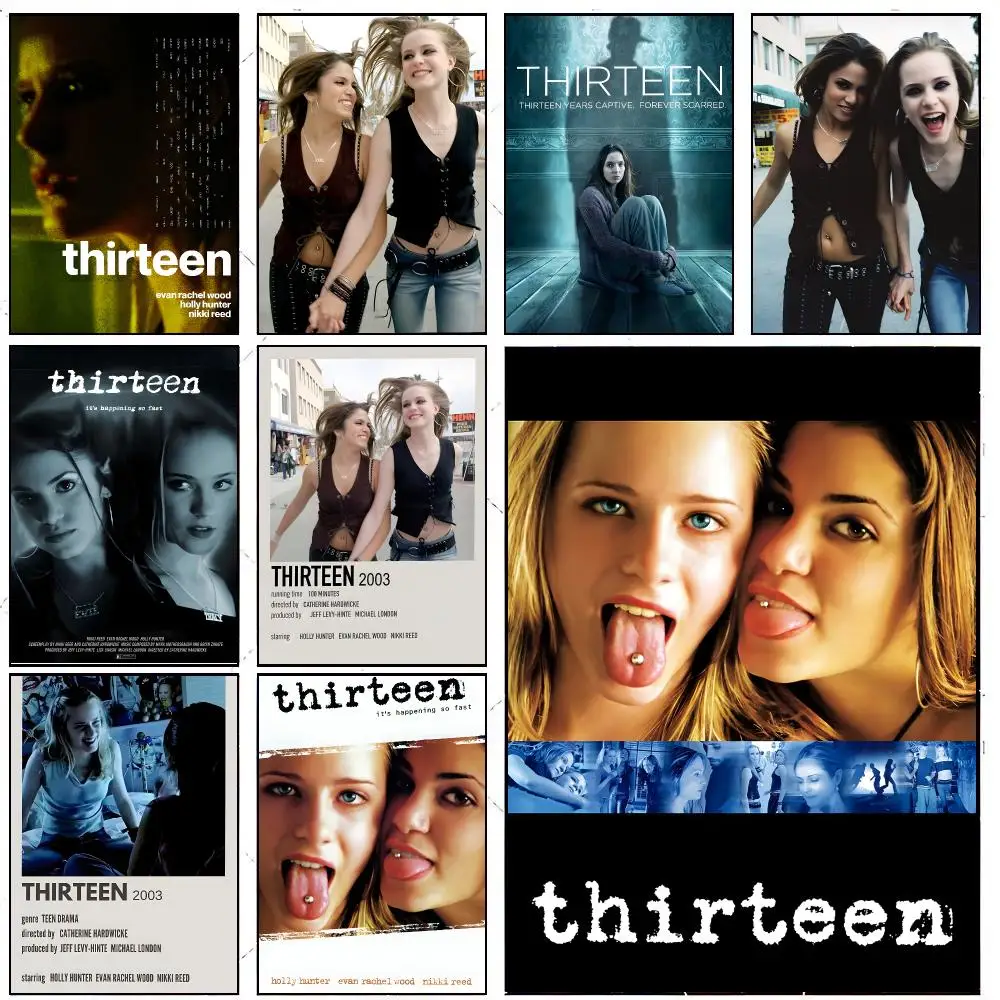 Movie Thirteen Poster Retro HD Art Sticky Wall Waterproof Home Living Room Bedroom Bar Aesthetic Decoration
