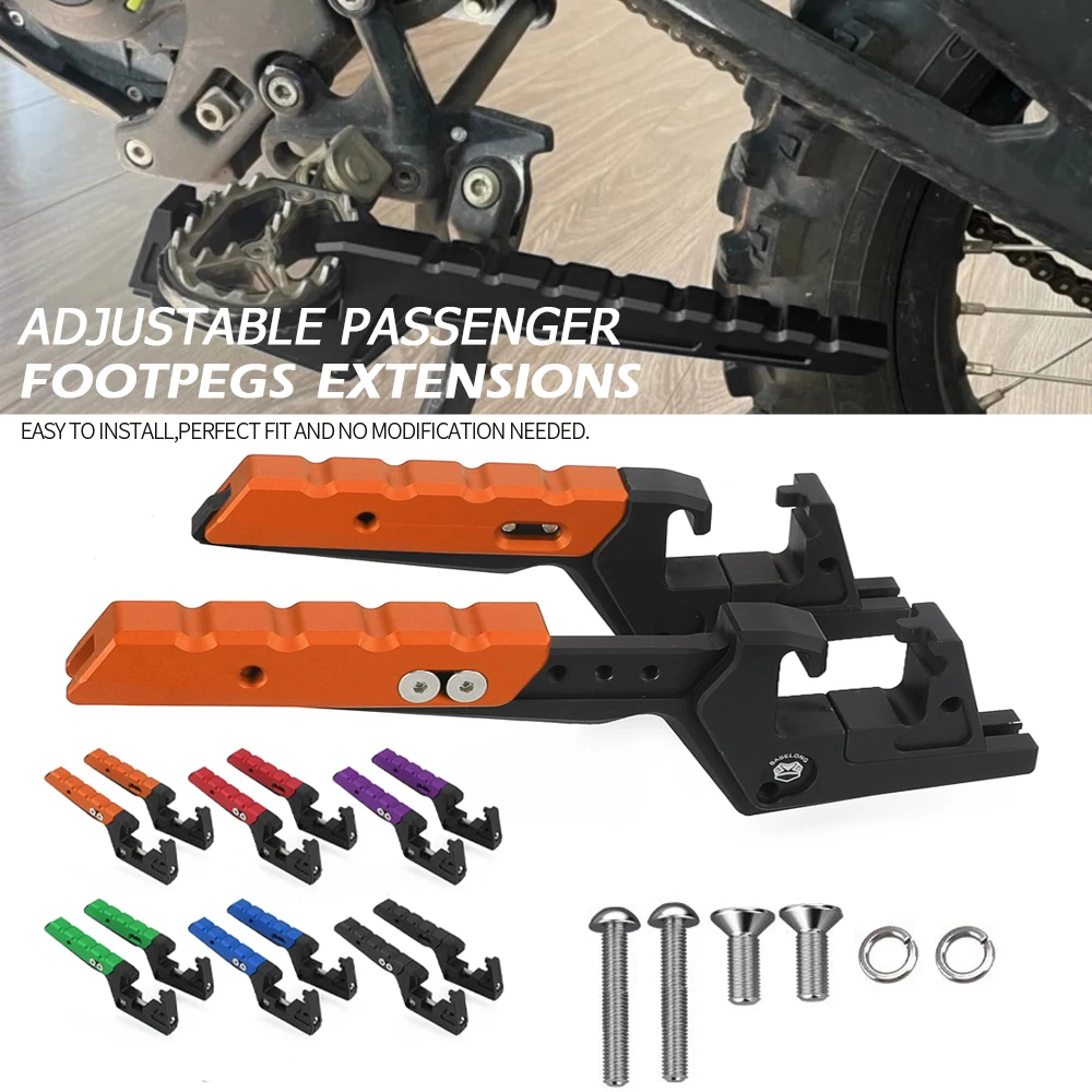 For Husqvarna 701 ENDURO 701 SUPERMOTO 2016 -2024 NORDEN 901 2022 2023 2024 Dirt Bike Adjustable Passenger Foot Peg Extensions