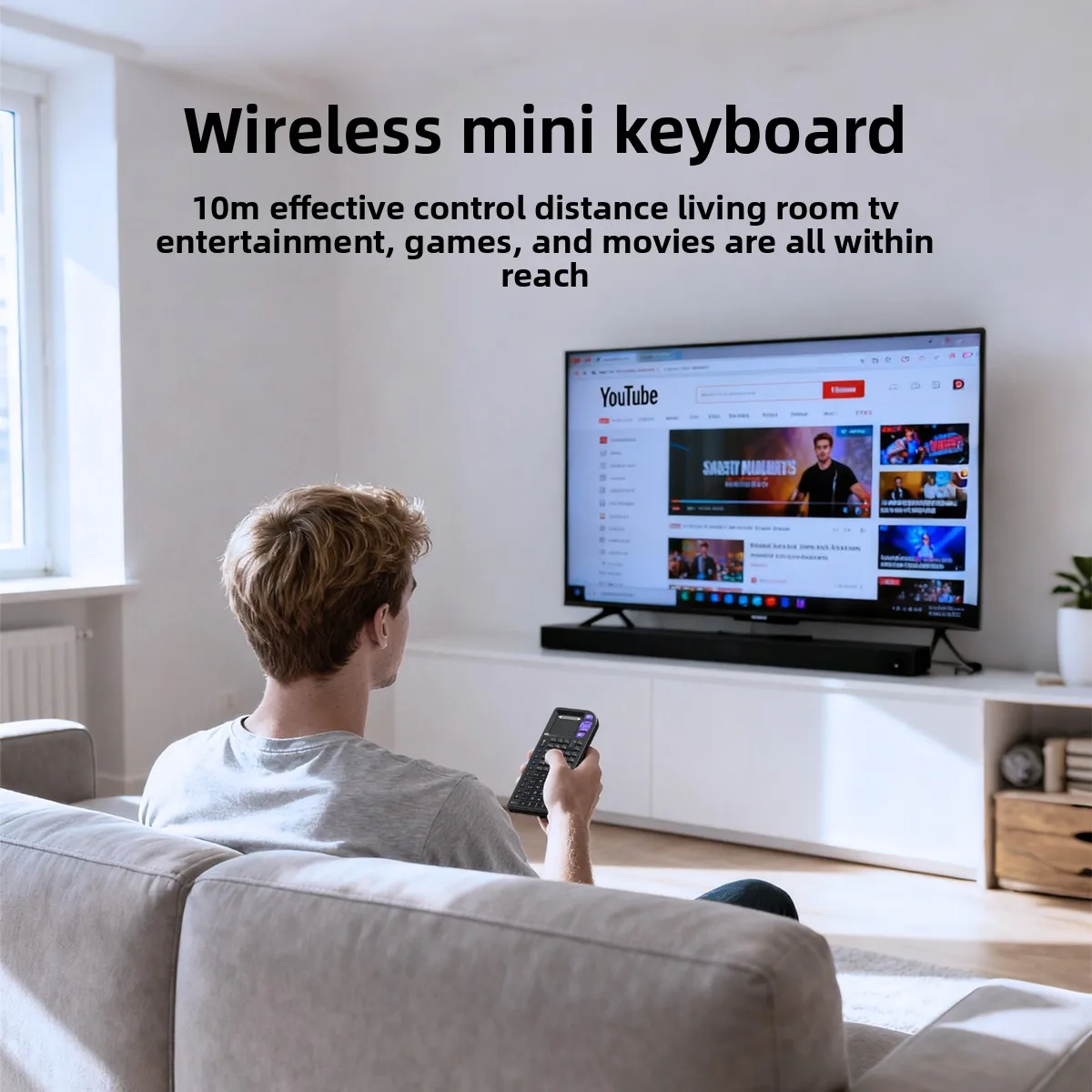 Handheld Mini Wireless Keyboard 2-in-1 Bluetooth Keyboard with Trackpad Keyboard and Mouse Integrated Portable Keypad PC Gifts