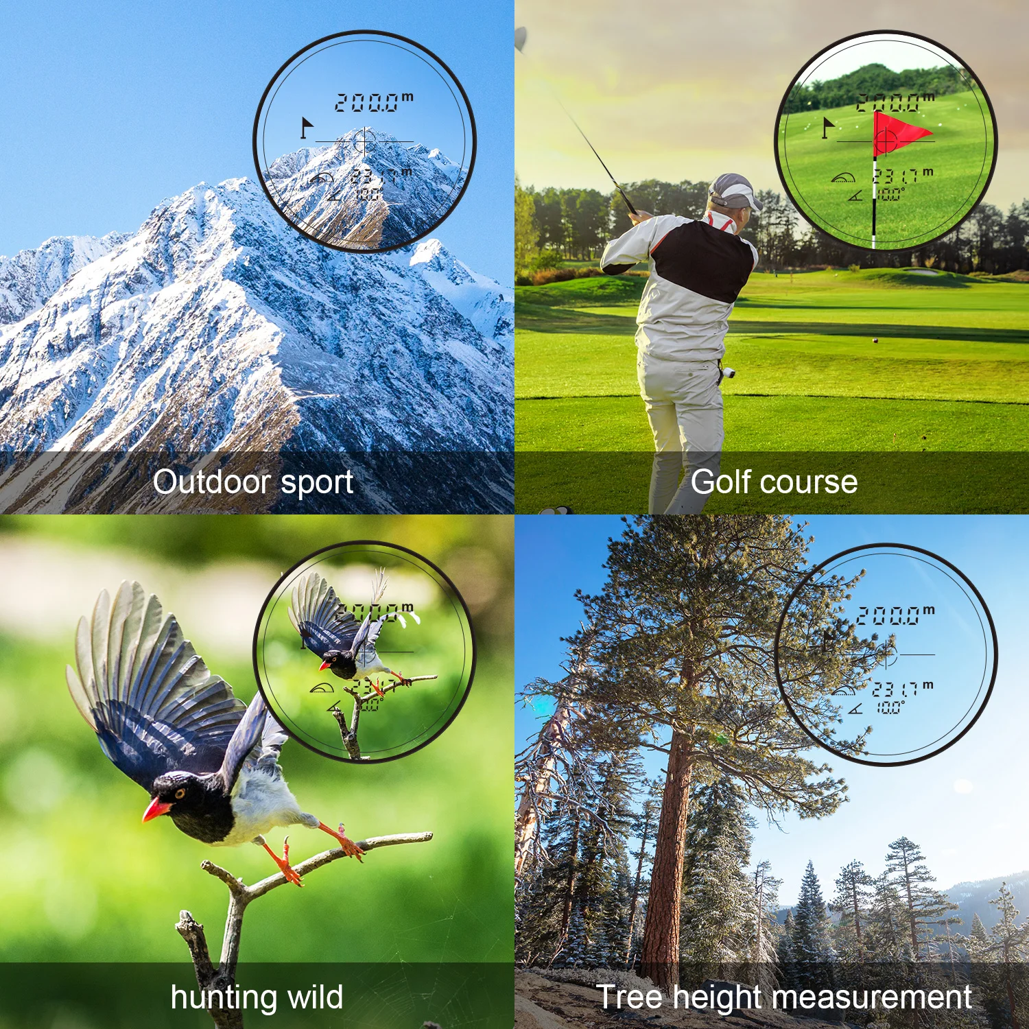 Xiaomi Mileseey 800M Yd Golf Laser Rangefinder LCD Golf Distance Meter with Slope,Vibration,Rangefind suitable for Golf, Hunting