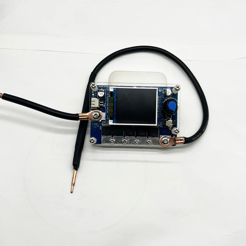 XQ01 Mini Spot Welder Control Board Portable Digital Display Spot Welding Machine 7-14V Battery DIY 18650 Battery Pack English