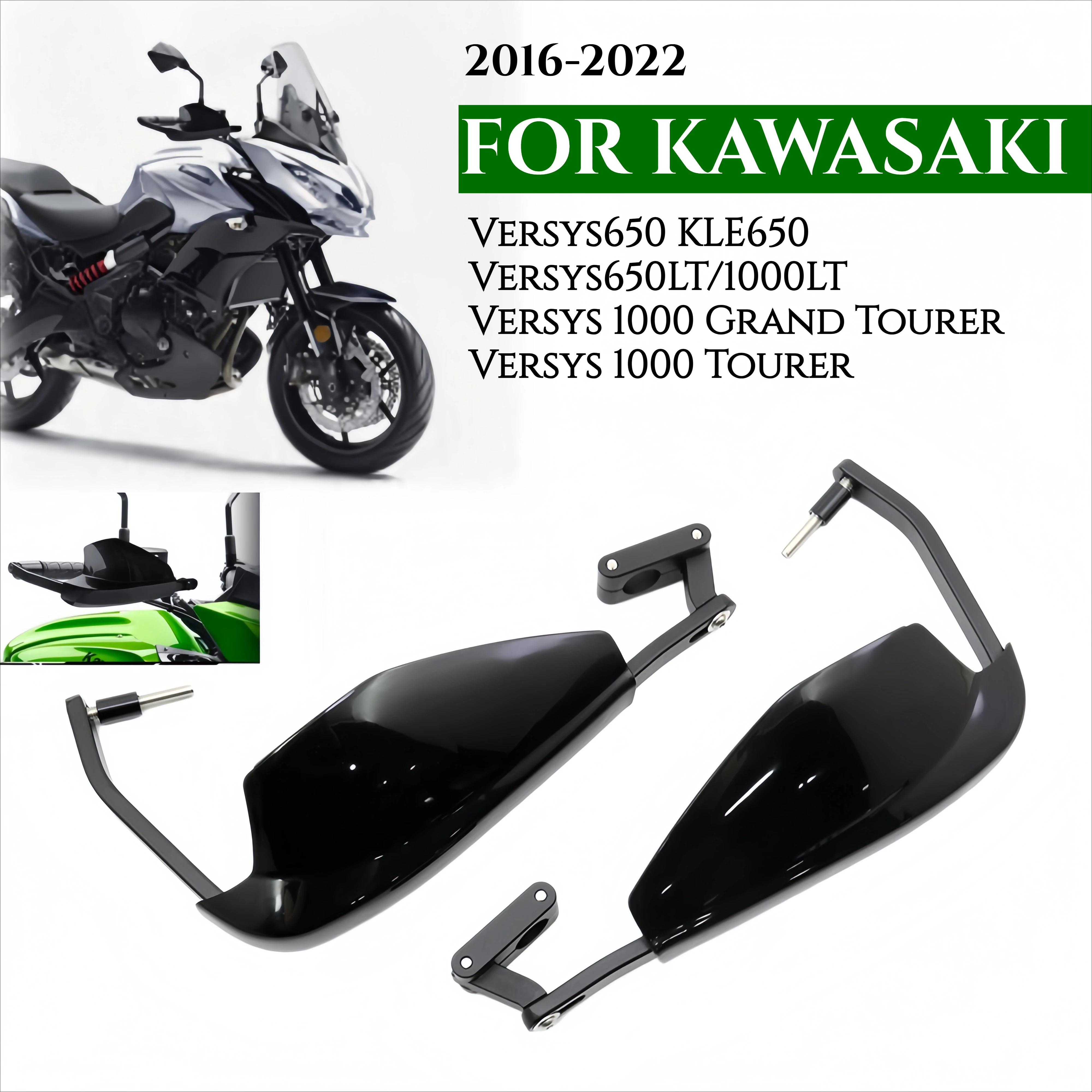 

Защита руля (накладки) для Kawasaki Versys 650 KLE 650 2015-2022, ветрозащита для рук, аксессуары и запчасти для мотоциклов