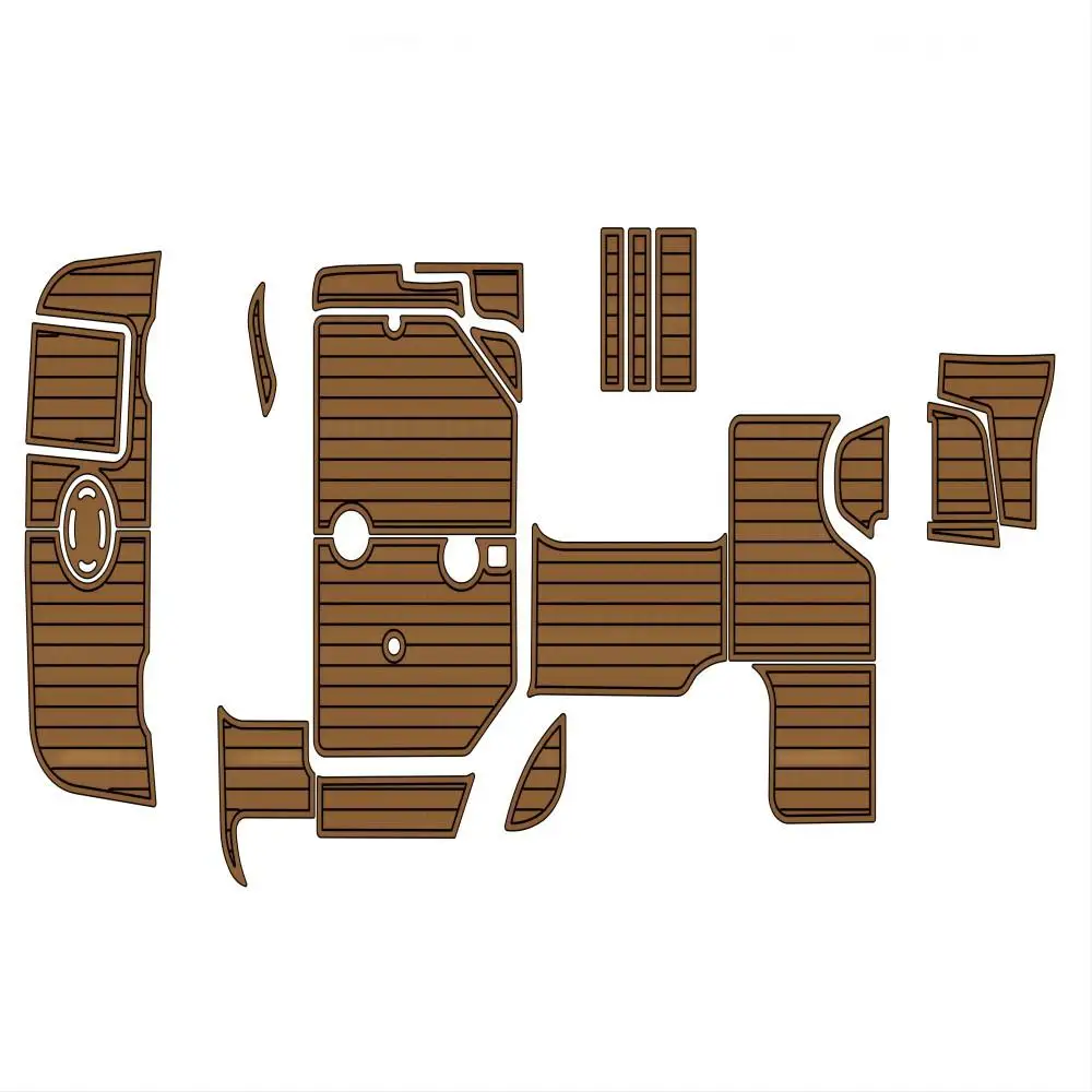 

STLF 1999-2004 Sea Ray 260 Sundancer Swim Platform Cockpit Pad Boat EVA Foam Teak Deck Floor Mat Seadek Gatorstep Style Self Adh