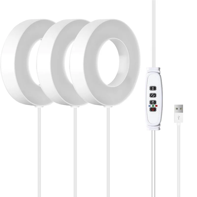 

AA76-полный спектр светодиодный светильник для выращивания растений, таймер автоматического включения/выключения, потолочный светильник под шкафом Halo для выращивания растений, желтый и белый свет