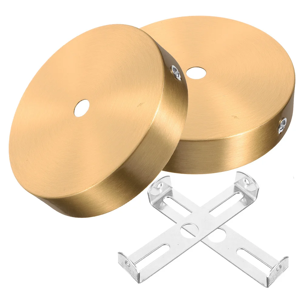 

2pcs Brass Ceiling Canopy For Chandelier Diy Pendant Lamp Holder Wall Mount Modern Light Fittings Canopy Kit Ceiling Fan Brace