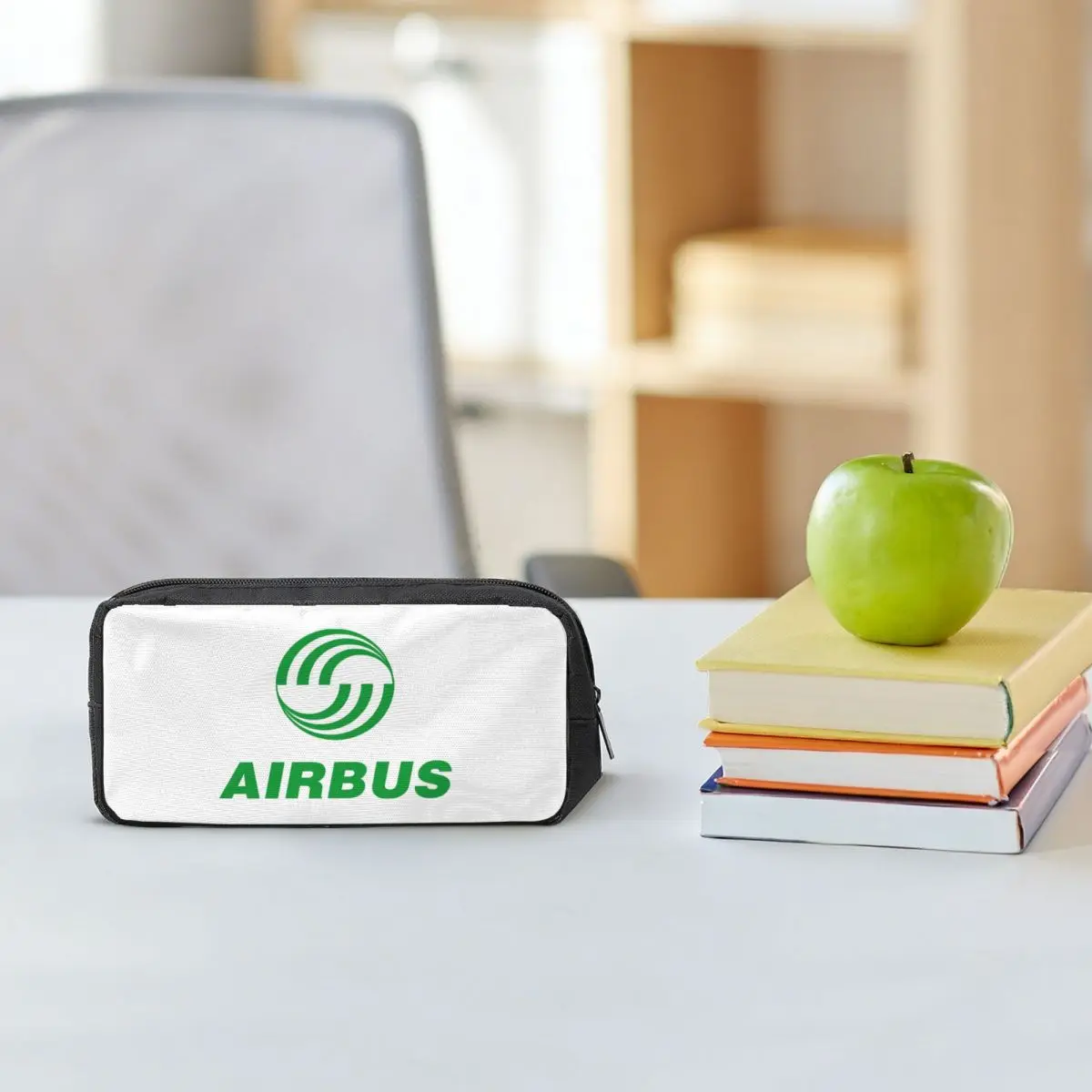 

Airbus Green Logo Essential Pencil Cases for Students School Pen Box Pencil Bag Big Capacity Pencil Pouch Stationery Supplies