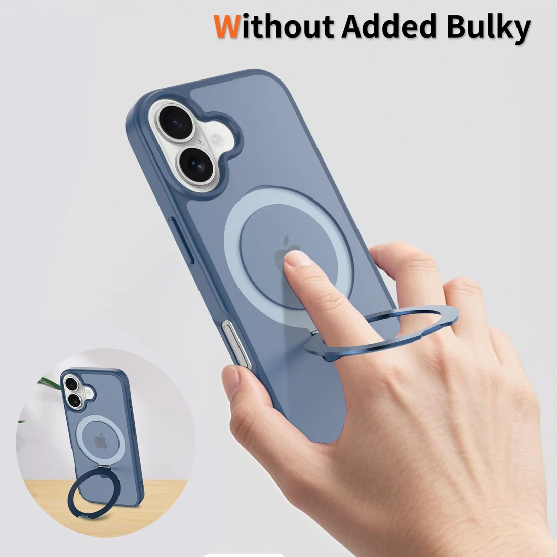 Für iPhone 17 Handyhülle mit Ständer, Kompatibel mit MagSafe Stoßfeste Schlanke Durchscheinende Matte Handyhülle Passend für iPhone 17 – Detail 6