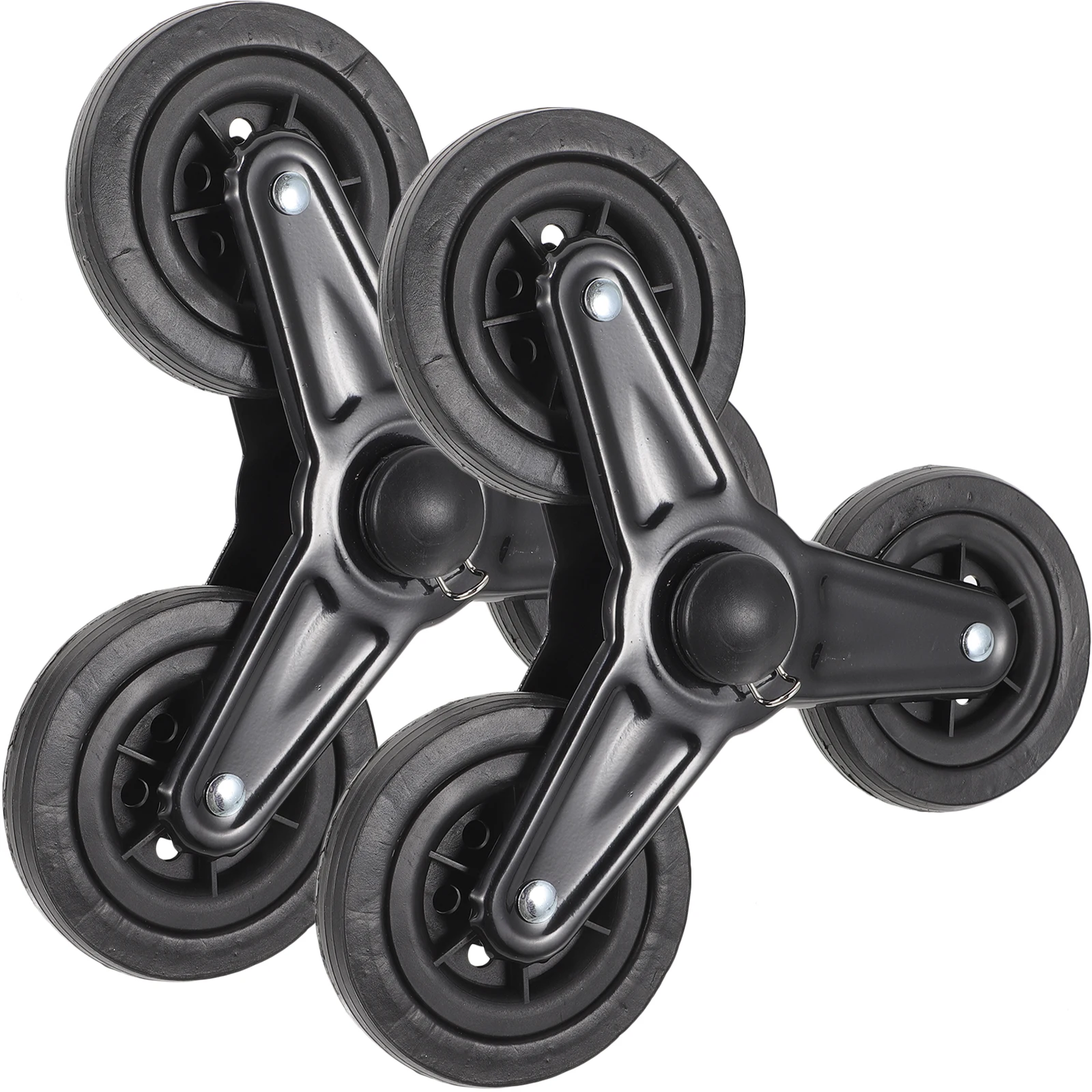 

Stainless Steel Crystal Wheel Grocery Cart Casters Heavy Duty Luggage Vegetable Shopping Iron Stair Climbing