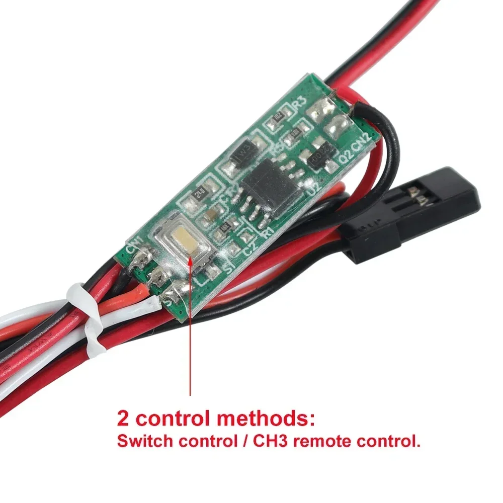 Barre lumineuse LED étanche Super brillante pour voiture sur chenilles RC universelle adaptée pour Axial TRX4 TRX6 D90 avec contrôle CH3