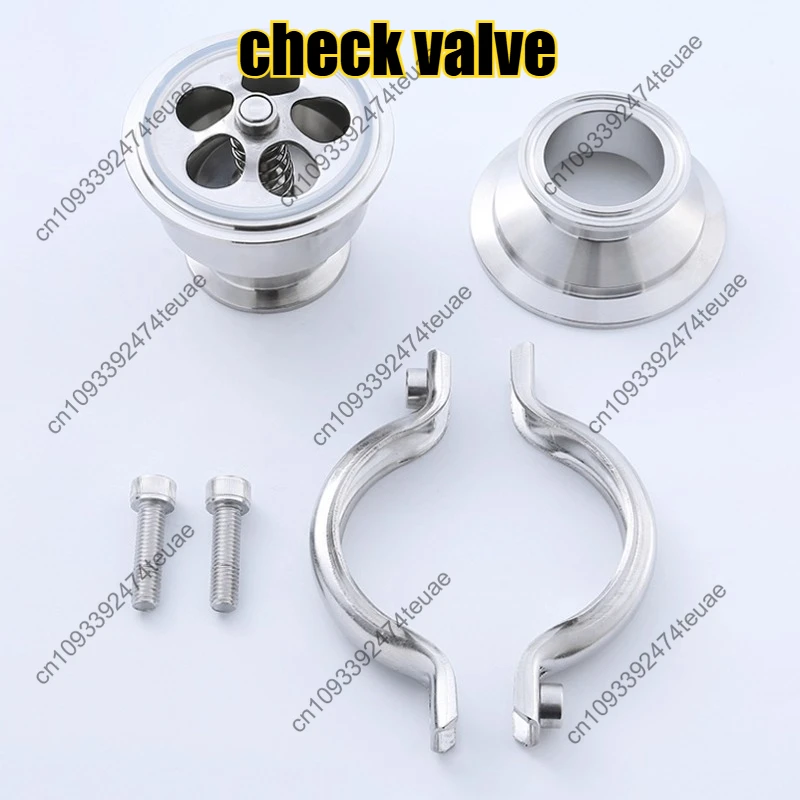 

Обратный клапан с зажимом из нержавеющей стали 304. Неугольный клапан для сварки под давлением. Односторонний клапан с защитой от обратного потока Φ76 Φ89 Φ102 Φ108.