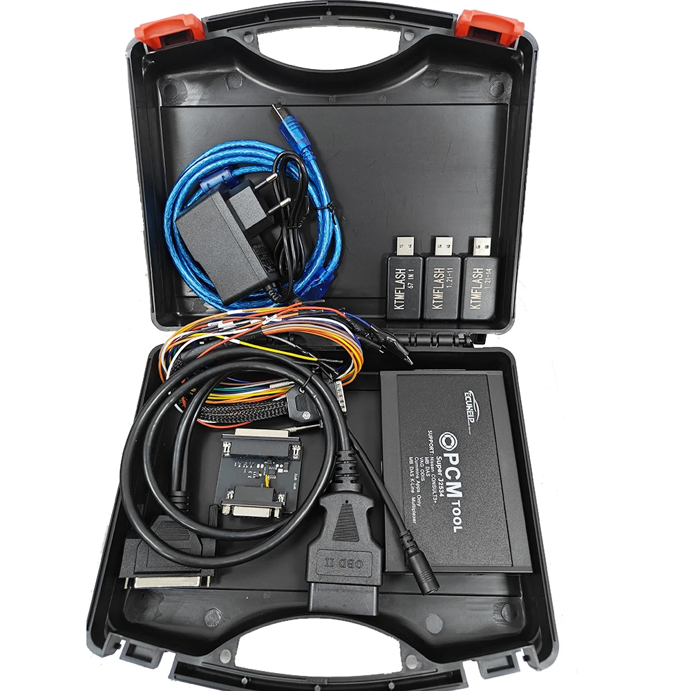 PCMFLASH FLASH Bench V1.20 أداة برمجة الكمبيوتر ECU للسيارات 67 في 1 USB Dongle مجموعة كاملة مع البلاستيك
