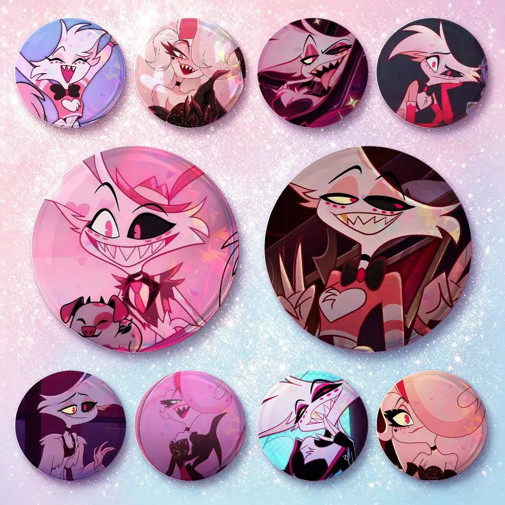Cute-A-angel-D-dust-S Kawaii Badges 25 32 44 58 75 Mm Round Cosplay Pin Bag Decor Fans Collect Friends Gifts Brooch Souvenir