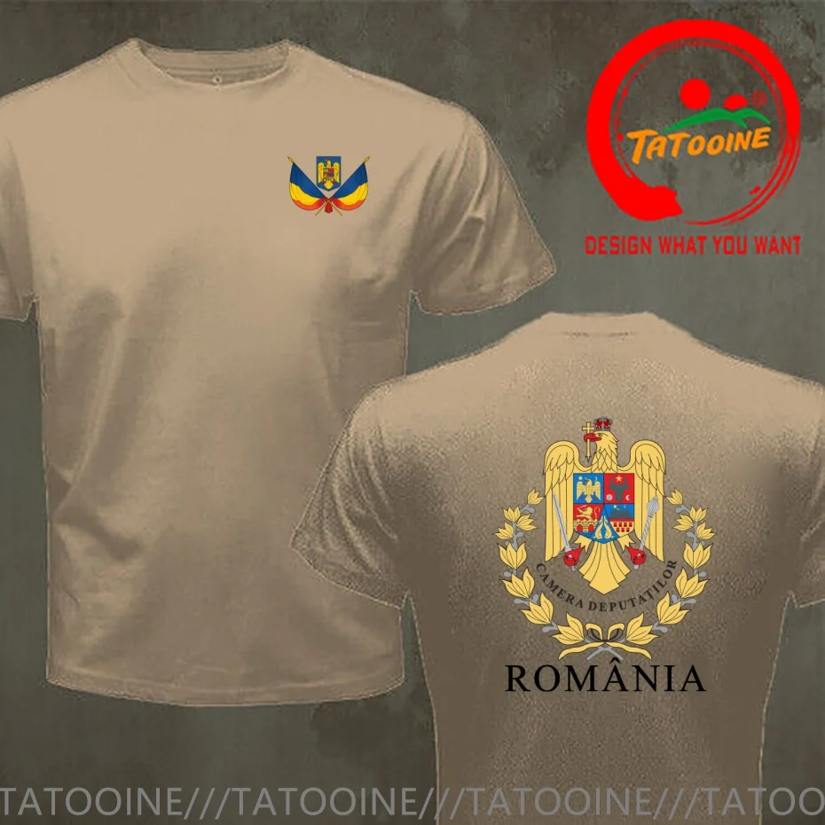 Coat of Arms of The Chamber of Deputies of Romania T Shirt Men Fashion Trendy Casual Clothing Stylish Tops Tee Shirt Leisure