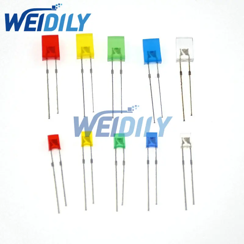 100PCS Square LED light Emitting Diode 2*3*4mm 2*5*7mm Led Diode Water Clear White Red Yellow Green Blue  2X3X4 2X5X7 New