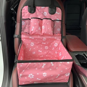 Car seat with storage pockets, risk resistant, durable pet booster, front and medium dog seat 6 Main Sales Cart PET - №5