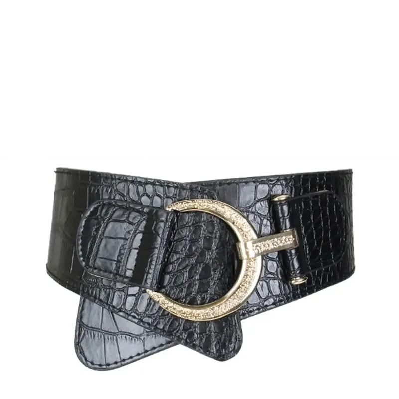 

Fashion Women's Decorative Personality Belt Punk Style Outerwear Elastic Wide Waistband For Dresses Shirts And Daily Outfits