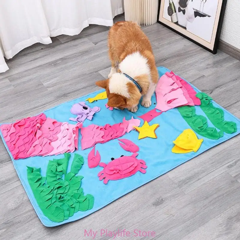 

Pet Dog Snuffle Mats Slow Feeding Puzzle Mat Dogs Sniffing Mat AntiSlip Puzzle Mat for Boredom Dogs Entertainment