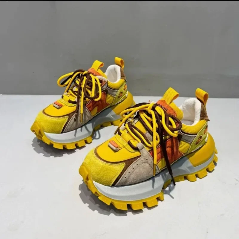 

Женские модные кроссовки на массивной платформе, весна-лето, новая обувь на платформе с дышащей сеткой для женщин, спортивная обувь на резиновой подошве