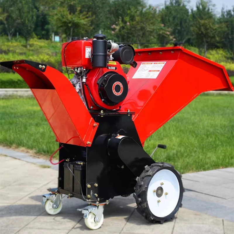 Wood Chipper, Fuel-powered Shredder/wood Chipper, Multi-functional Heavy-duty Design, 190F Branch Processing (Customized)