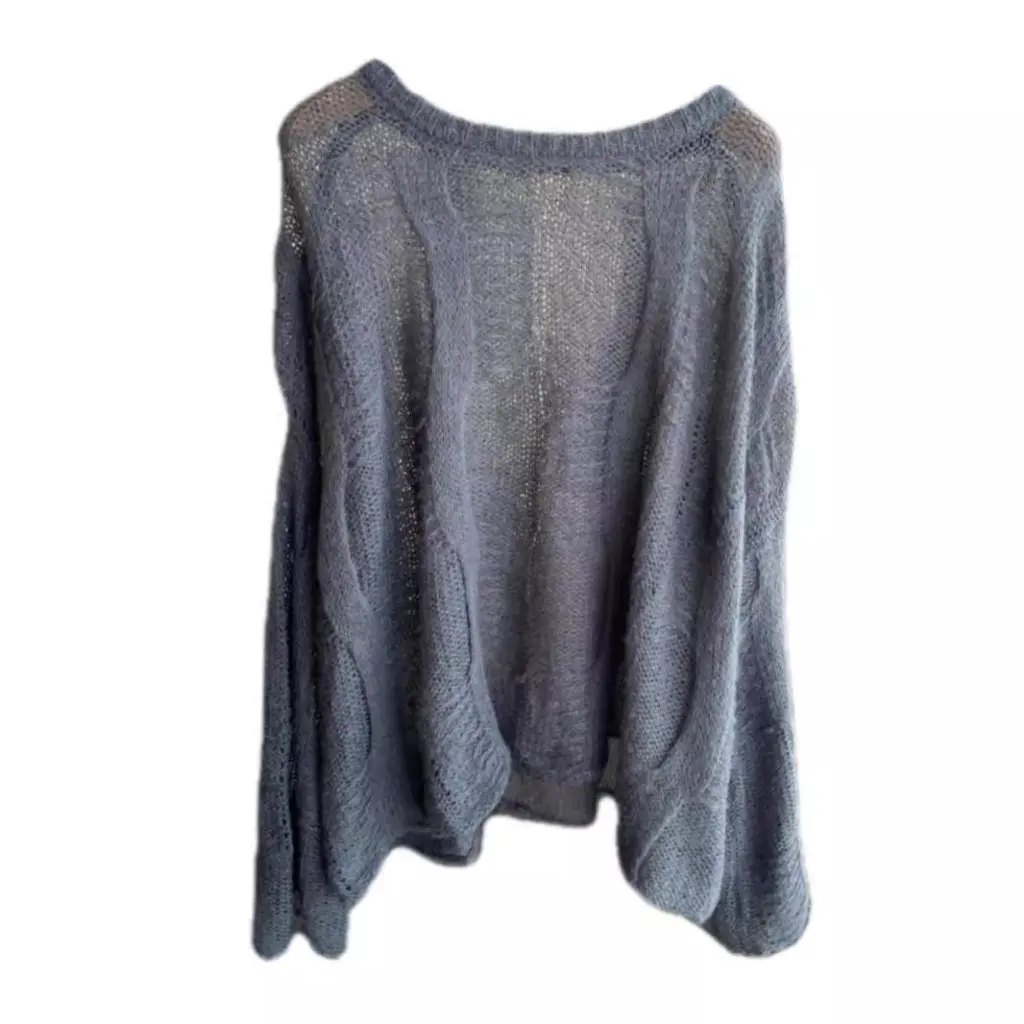 

Women's Sweet Girl Lazy Fashionable Hollow Design Knitwear Pullover Thin Early Autumn Sweater Stylish Casual Top F082513