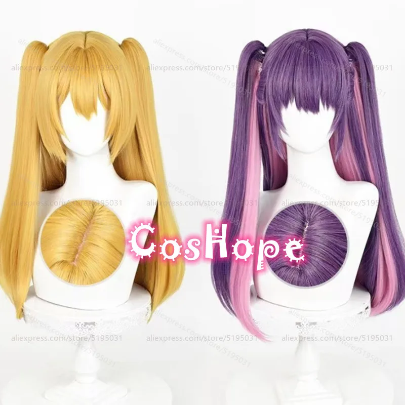 Ririsa Amano Cosplay Wig with Double Ponytails Miriella Wig Mikari Tachibana Cosplay Anime Wigs Heat Resistant Synthetic Wigs