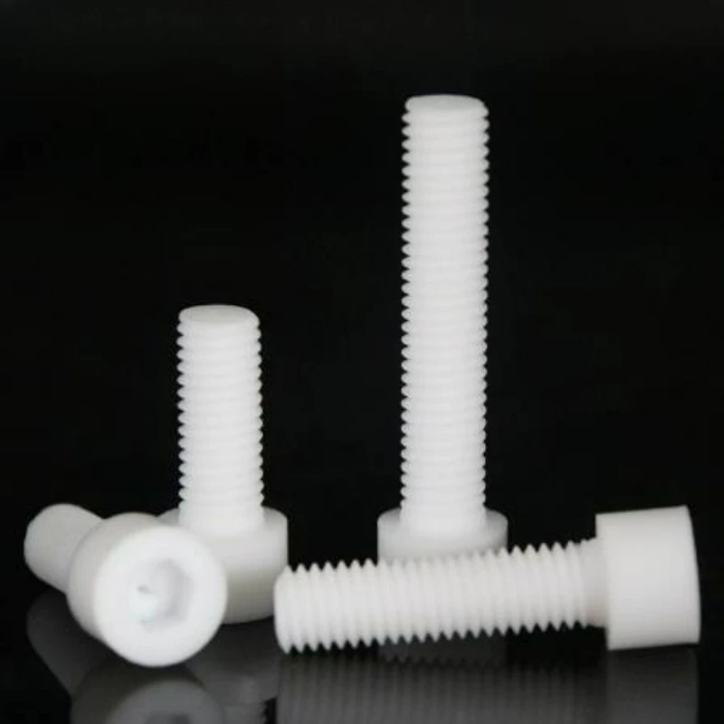 5pcs PTFE Teflon Coated Hex Socket Cup Head Bolts M3 M4 M5 M6 M8 M10 M12 High Temperature Resistant Screws Hardware Fasteners