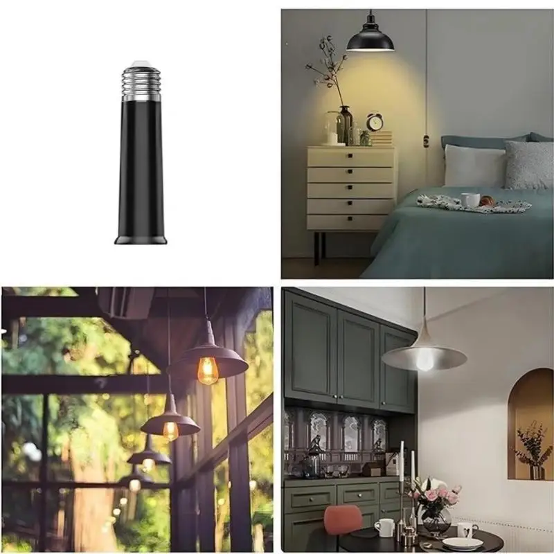 1PCS 95mm E27 To E27 Lamp Holder Extender Bulb Extension Socket Adapter For LED Light Conversion Use