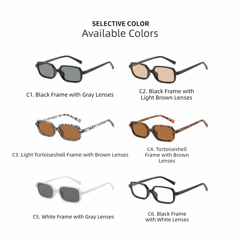 Elegant Anti UV Square Frame Sunglasses Korean Stylish Street Photography Shades Eyewear Scratch Resistant Women Eyewear Summer