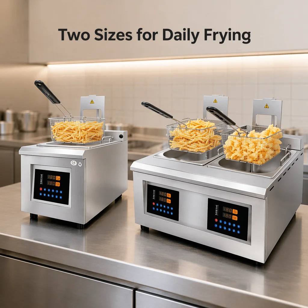 Automatic Commercial Electric Fryer, Stainless Steel, Intelligent Timed Adjustable Double Cylinder Chicken Fryer