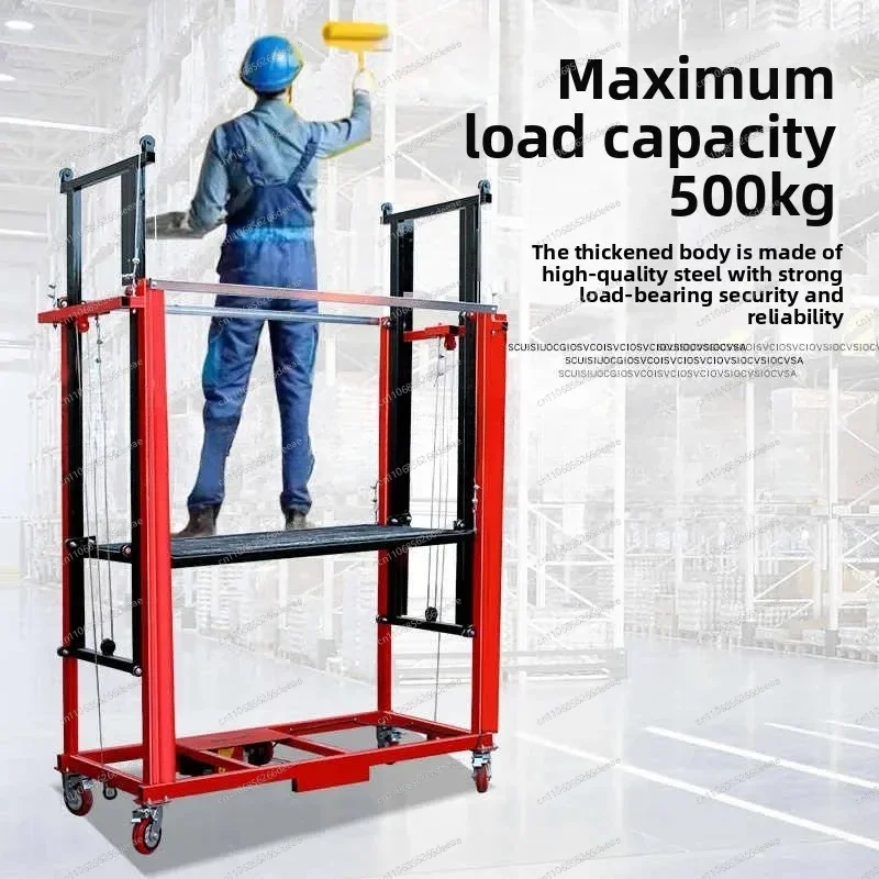 Ybj2m 6m 10m Foldable Electric Scaffolding Lift Platform Remote Control Mobile Heavy-Duty Work Scaffold