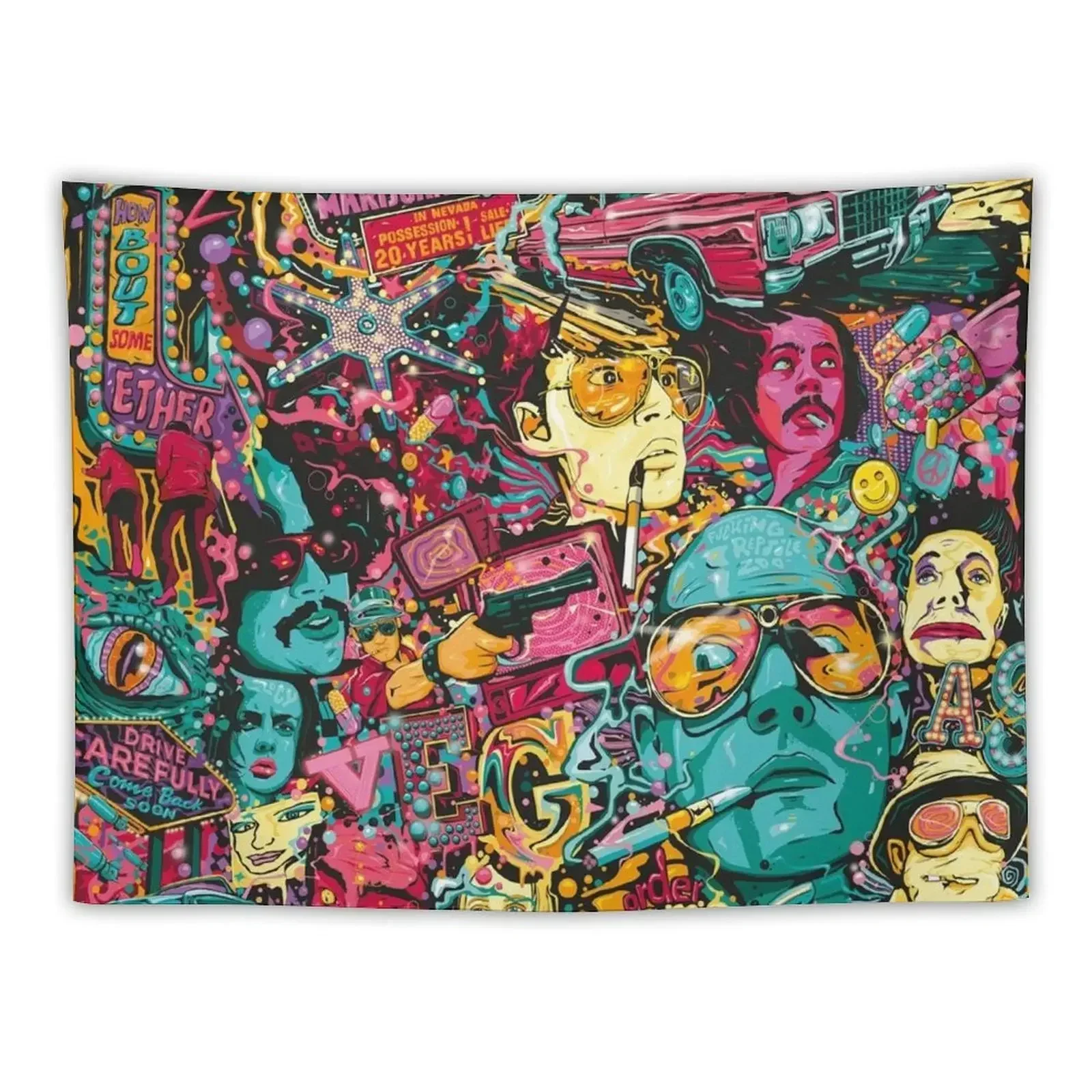 Fear and loathing in las vegas Tapestry Home Decor Aesthetic Aesthetic Home Decor Cute Room Decor Tapestry