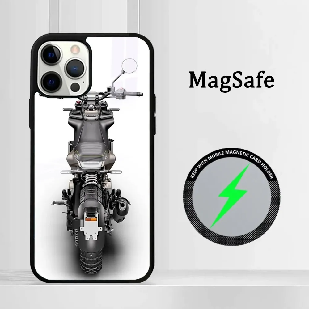 Capa magnética sem fio da marca motocicleta, caixa do telefone H Husqvarna-es, espelho Magsafe, iPhone 16 15 14 13 12 11 Pro Max Plus Mini