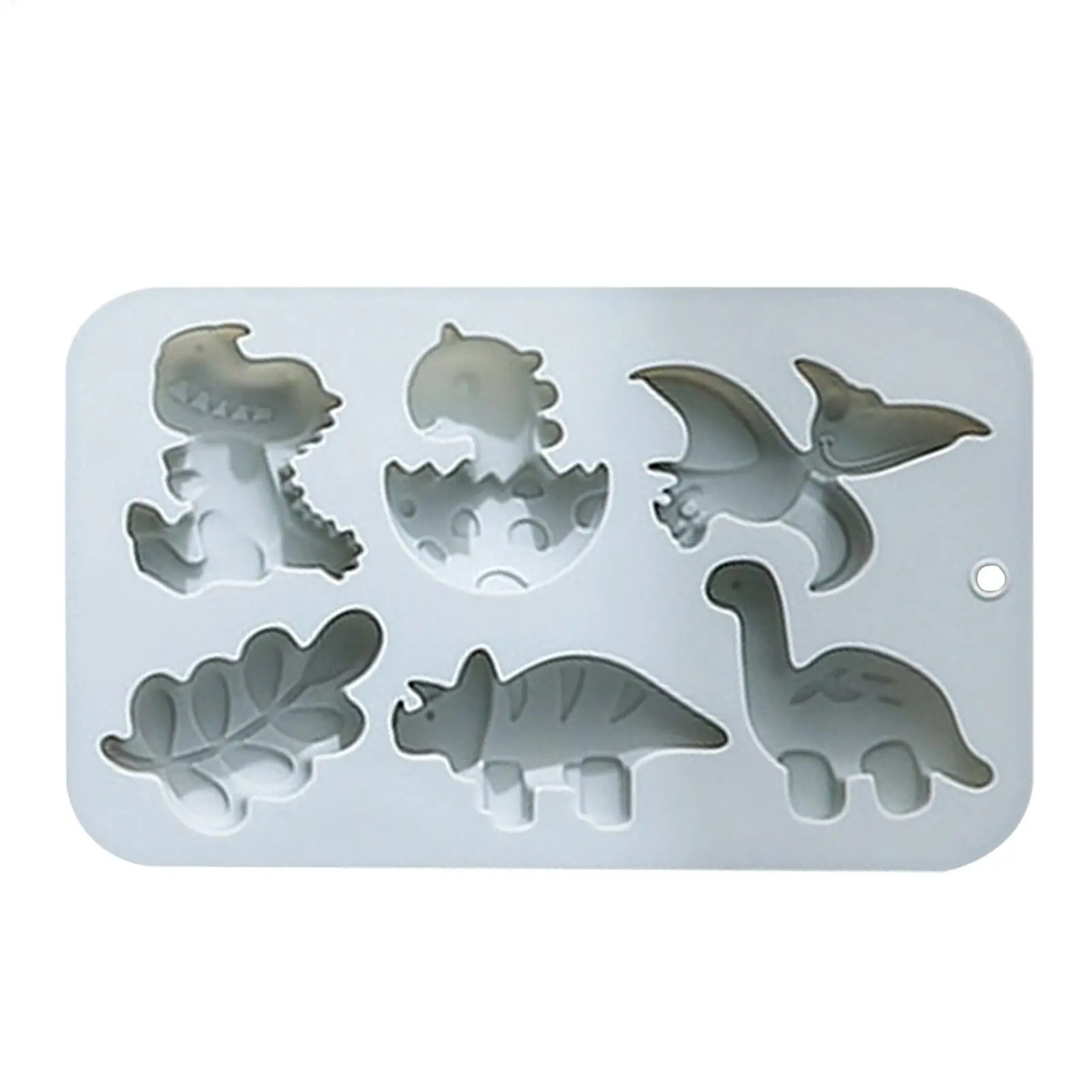 Dinosaur Jello Mold 6 Cavity Silicone Molds For DIY Cute Different Dinosaur Shapes Silicone Kawaii Animal Dino Mold For Kids