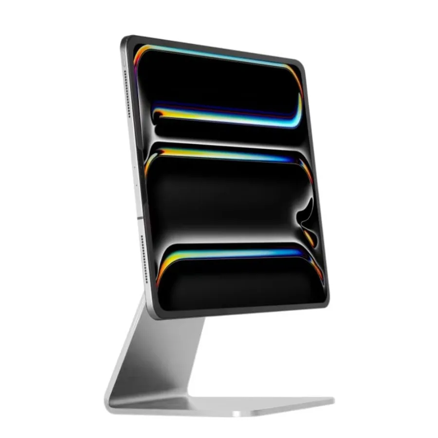 

Высокостабильная магнитная подставка для iPad Pro 13'' (M4/M5) серебристого цвета с мощным магнитным креплением и элегантным дизайном
