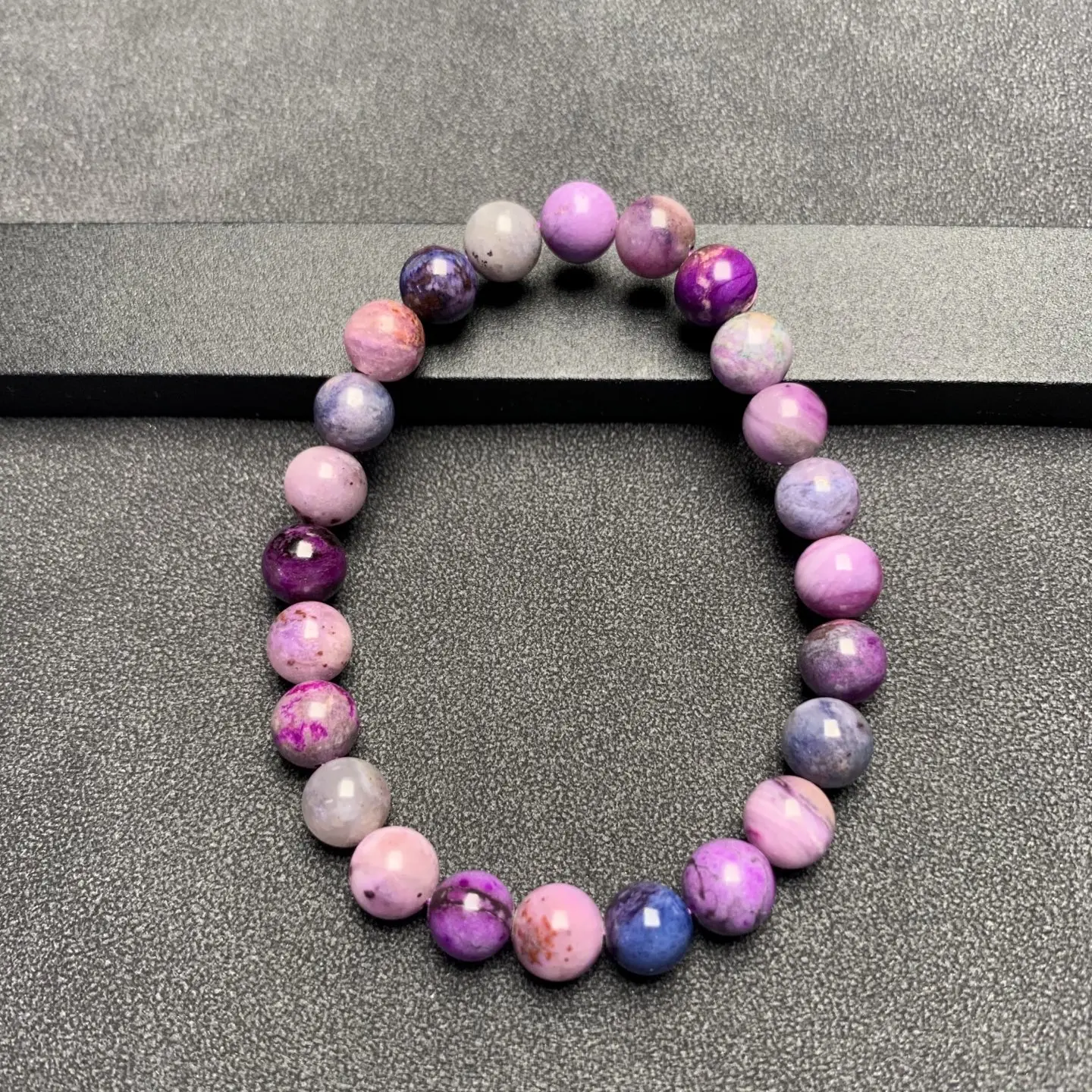 

Natural Red Pink Sugilite Round Beads Bracelet 7.6m Women Men South Africa Sugilite Jewelry Fashion AAAAA