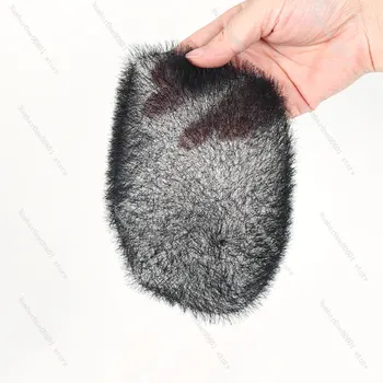 5x7 inch Buzz cut toupee for men Human hair capillary prosthesis thin skin hairpiece full PU hair replacement system unit