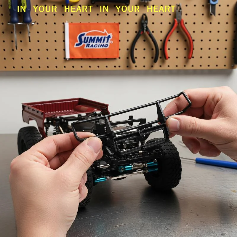 【X】Heavy Duty RC Crawler Front Bumper Anti-Collision Rust-Proof Aluminum Alloy Bumper for 1/10 RC Off-Road Vehicle Replacement