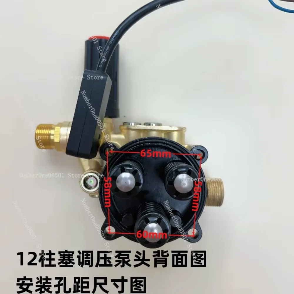 Pump head assembly 12 plungers pressure regulator household machine high pressure cleaner car washer portable