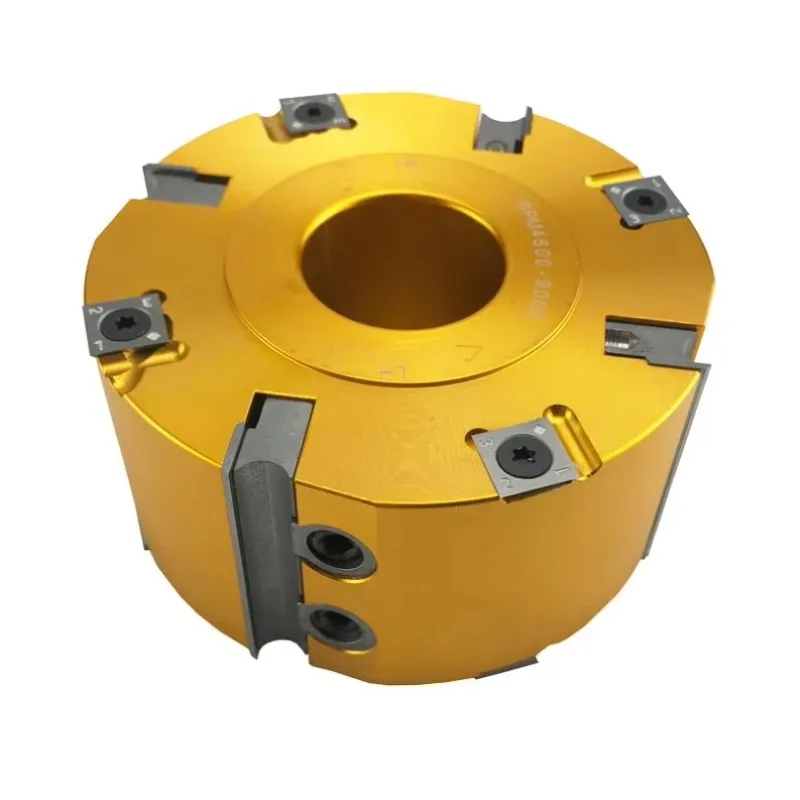 Vierseitiger Hobelkopf, Holzbearbeitungswerkzeug, vertikaler Schaftkopf, flaches Messer, vertikaler Fräsen, Bohrkopf