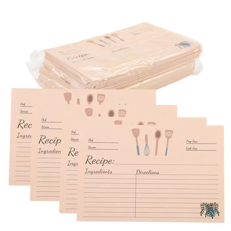 

AEF7-Recipe Cards 4X6inches Set Of 100 Double Sided Thick Cardstock Blank Recipe Cards For Mom, Sister, Daughter, Friend Gift