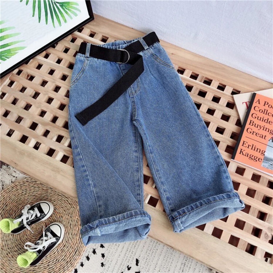 Girls Jeans Solid Color Kids Jeans Girls Spring Autumn Children Jeans Casual Style Kids Clothes