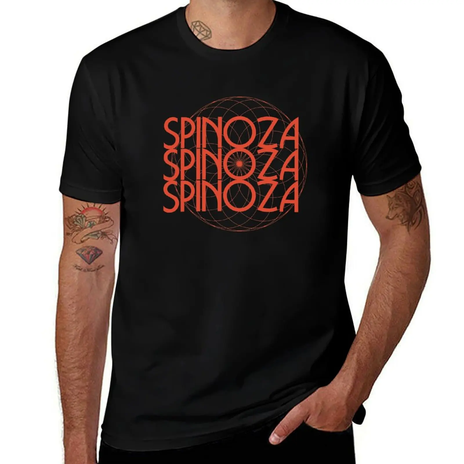 

Spinoza T-Shirt Short sleeve tee blacks aesthetic clothes mens shirts graphic tee