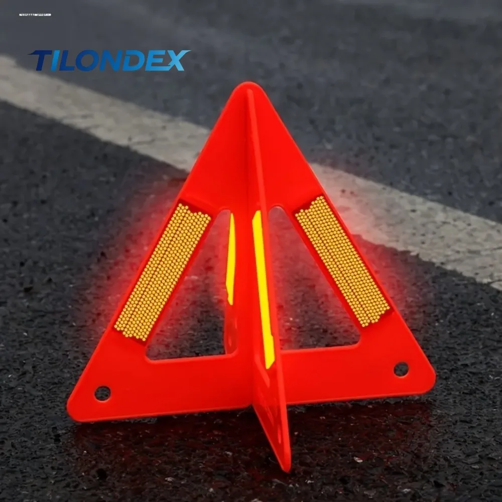 TILONDEX 2-Pack High-Durable High-Visibility Reflective Warning Triangle Car Emergency Rear External Safety Accessory