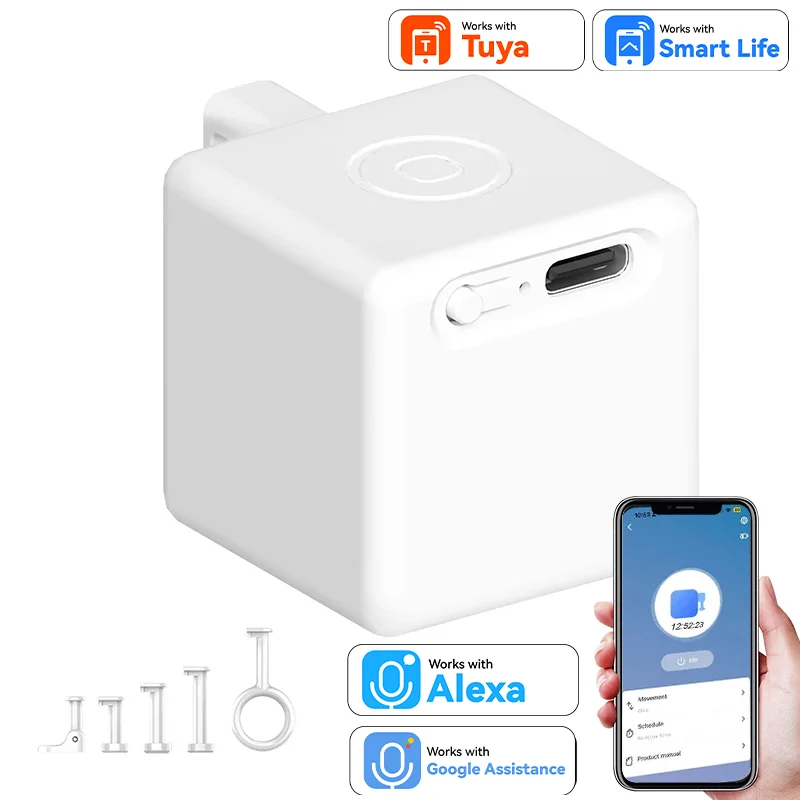 New Smart Rechargeable Switch Fingerbot Socket Bot Lights Garage Curtains Robot Remoter for Tuya Alexa Google Voice Assistant